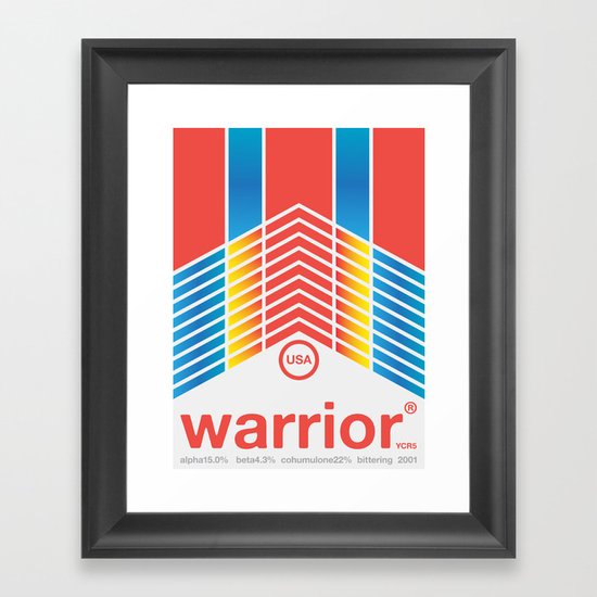 warrior single hop Framed Art Print