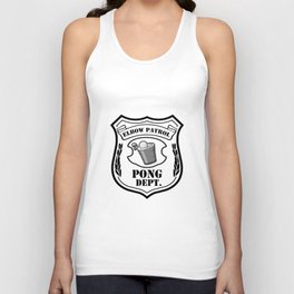 Beer Pong Elbow Patrol Badge Drinking Humor Unisex Tank Top