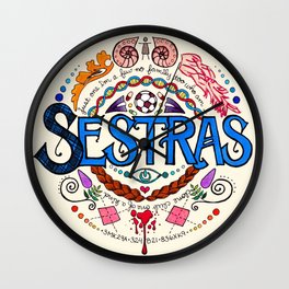 Sestras Wall Clock | Drawing, Dyad, Leda, Cloneclub, Oneofakind, Family, Sestras, Figurative, Toronto, Digital 