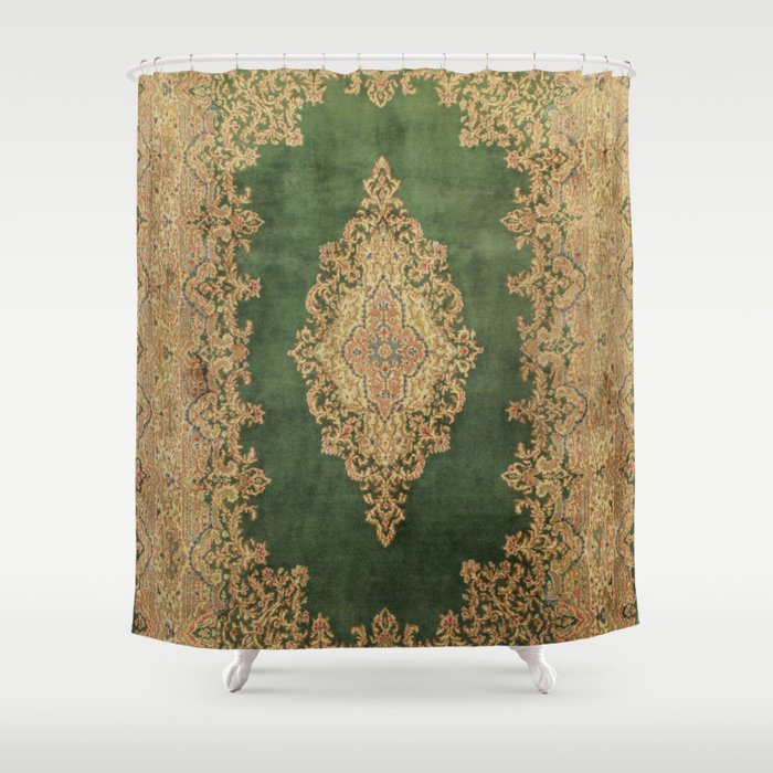 Vintage Persian Kerman Rug Shower Curtain