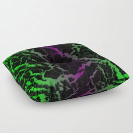 Cracked Space Lava - Green/Purple Floor Pillow