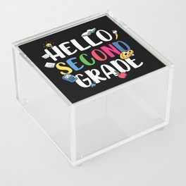 Hello Second Grade Back To School Acrylic Box