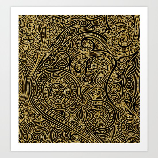 Golden spiral pattern Art Print