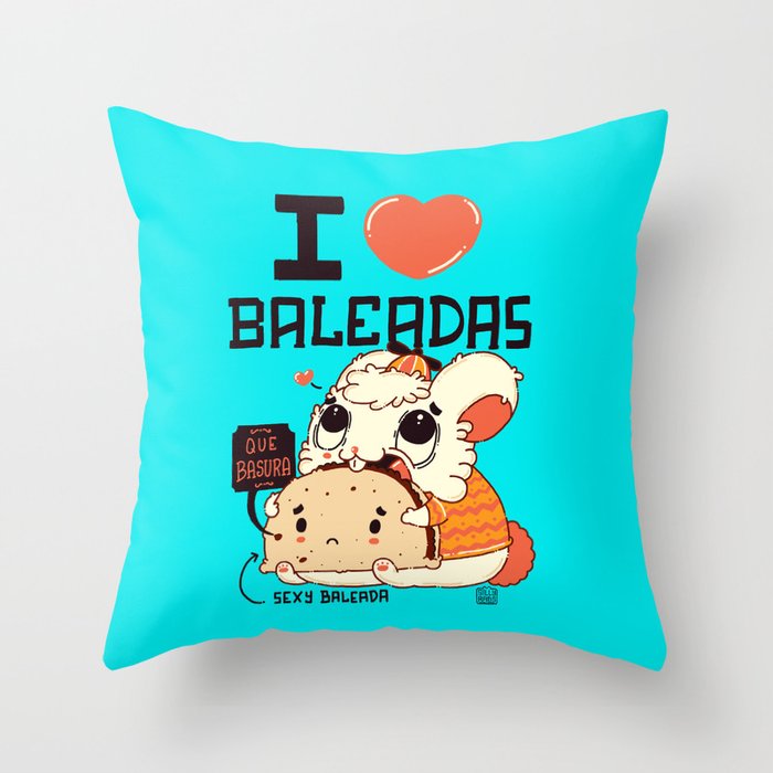 I Love Baleadas Throw Pillow