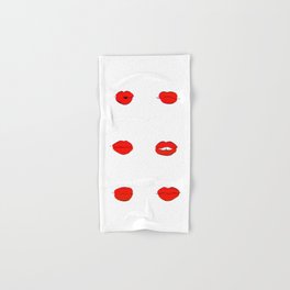 Red Lips Pattern Hand & Bath Towel