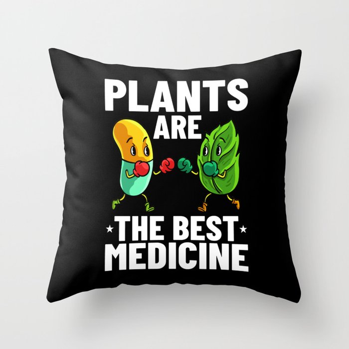 Natural Medicine Plant Herbalism Natural Healthy Throw Pillow