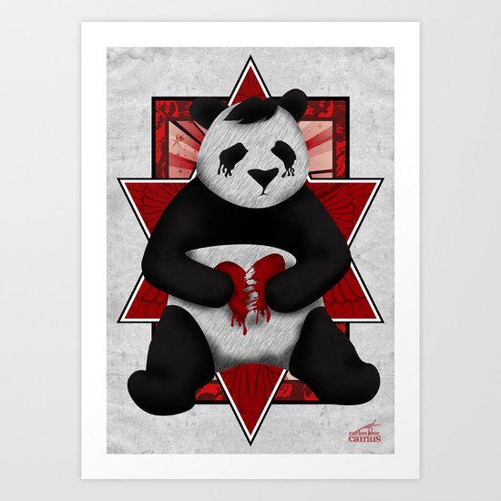 Emo Panda Art Print