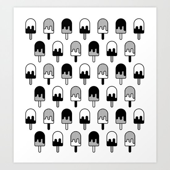 Ice Cream Pattern #2 Art Print