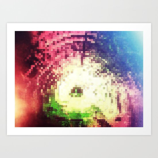 PIXEL NEBULA Art Print