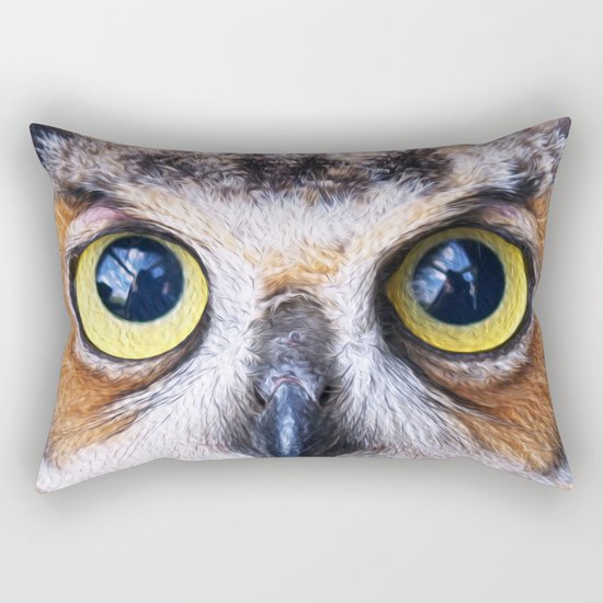Big Eye Owl Rectangular Pillow