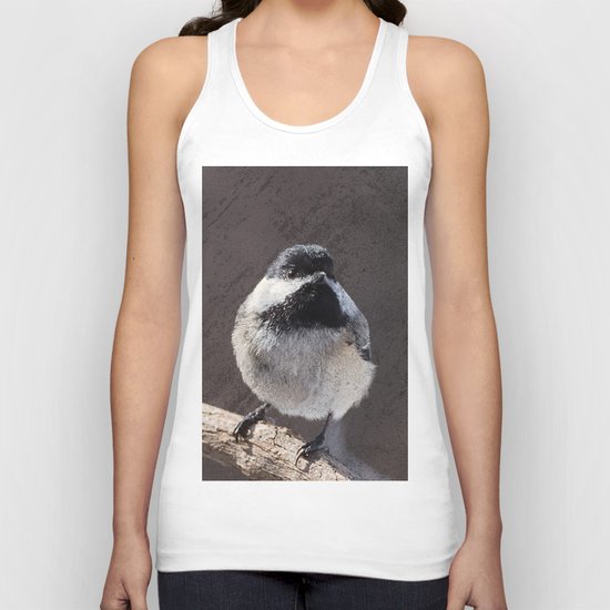 Chickadee with Texture Unisex Tank Top