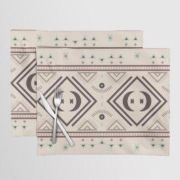 Folk Aztec Ornamental Textile Seamless Pattern Tribal Ethnic Background Placemat