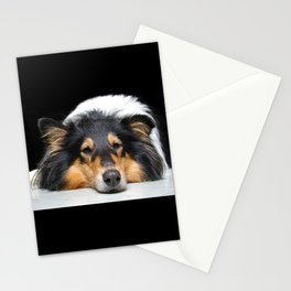 Collie dog nose Stationery Cards