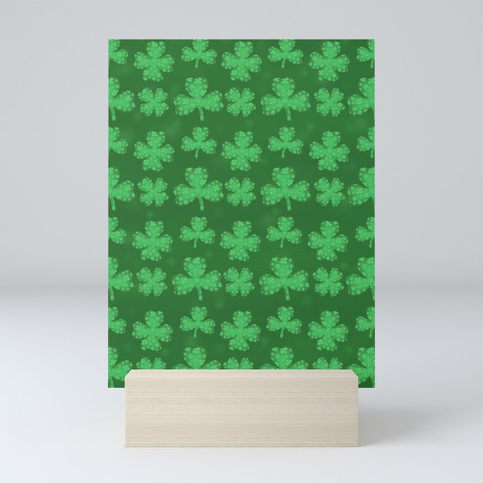 St Patrick's day clovers Mini Art Print