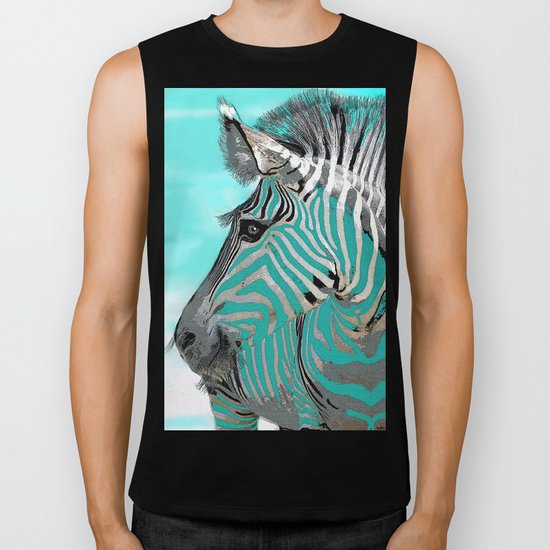 Zebra Biker Tank