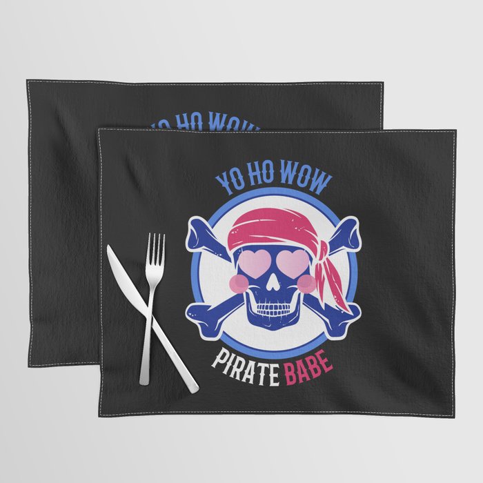 Pirate Babe Pirates Captain Skull Placemat