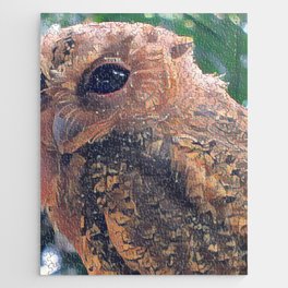 Small Cute Owl Closeup | Bird | Animal | Wildlife | Flying Creature | Nature Photography Art Jigsaw Puzzle
