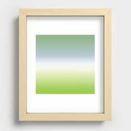 Cool & Fresh Blue Green Ombre Gradient Recessed Framed Print