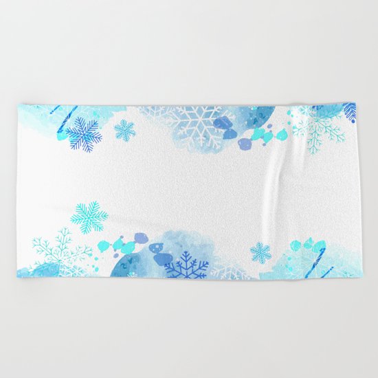 Snowflakes Beach Towel