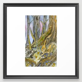 Hare and Hedgehog Framed Art Print