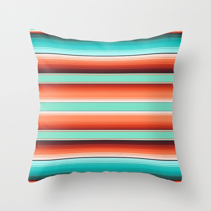 Turquoise and orange pillows deals