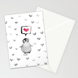 Tiny penguin love Stationery Cards