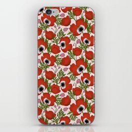 Vibrant Red Poppy iPhone Skin