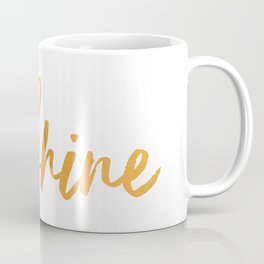 Hello Sunshine - Gold and white background Mug