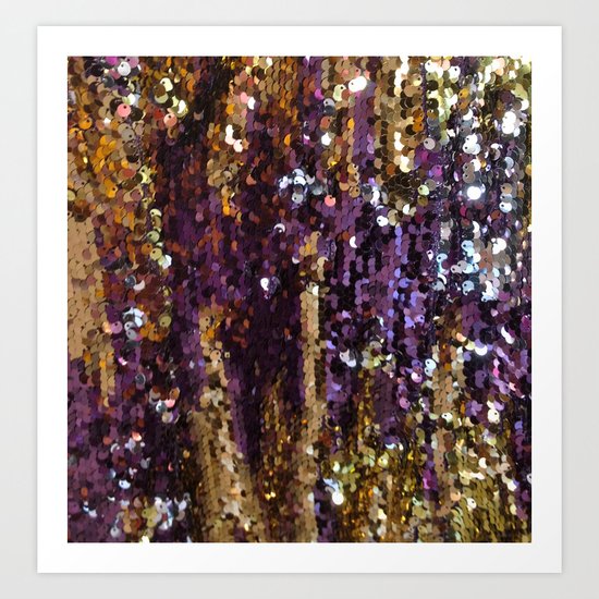 PURPLE AND GOLD Art Print