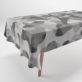 Black And White Camouflage Military Pattern Tablecloth
