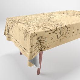 This vintage map of India and Southeast Asia was designed in 1750.  Tablecloth