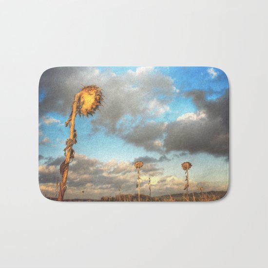 Field of lost Souls - Withered Sunflowers Bath Mat