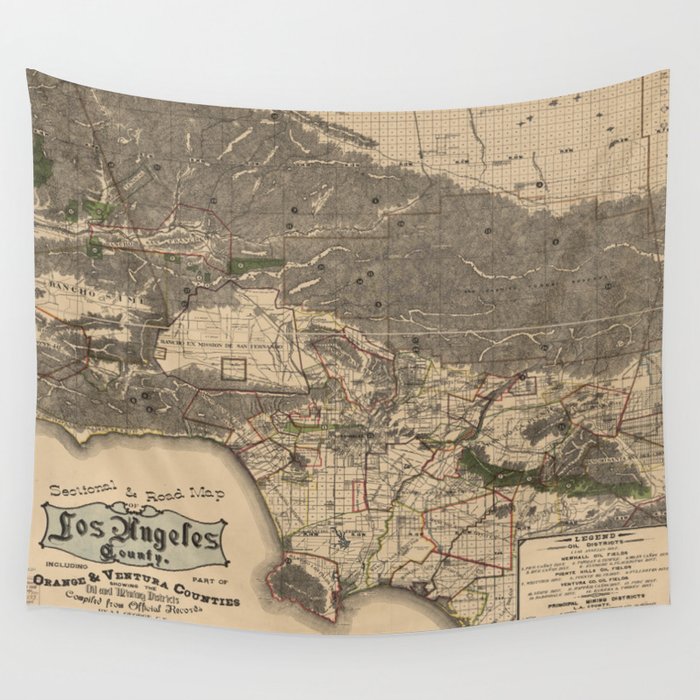 Vintage Los Angeles Downtown Photo 1900 - VINTAGE MAPS AND PRINTS