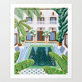 Moroccan Oasis Art Print