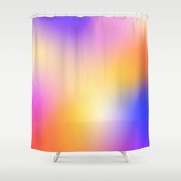 Warm Colorful Sunset Gradient  Shower Curtain