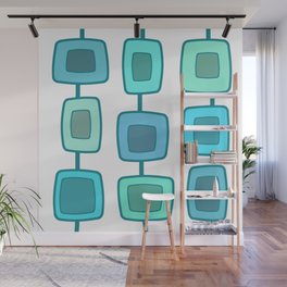 MidCentury Modern Swatches (Turquoise) Wall Mural