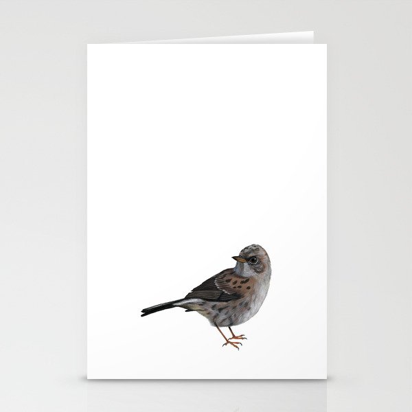 Dunnock Bird Stationery Cards