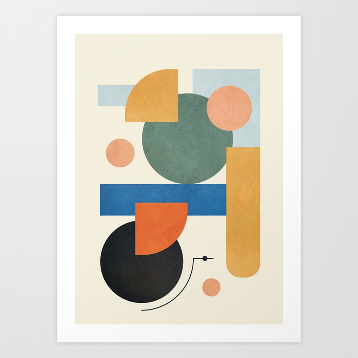 Geometric Color Play 01 Art Print