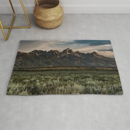Teton Morning Rug | Rockie, Mountain, National, Hole, Montana, Photo, Grass, Park, Wyoming, Mountains 