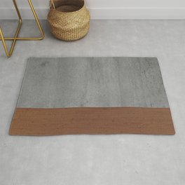 Concrete-Touch of a Wood Area & Throw Rug