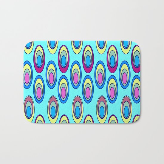 Colorful ovals Bath Mat