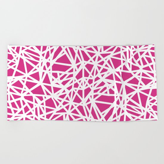 Ab Upside Down Pink Beach Towel