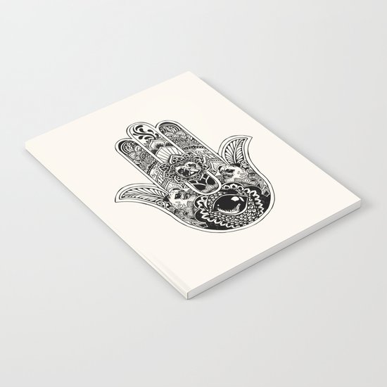 Hamsa Hand Pug Notebook