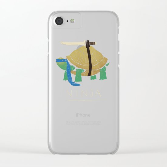 ninja - blue Clear iPhone Case