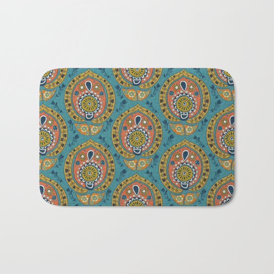 safa blue Bath Mat