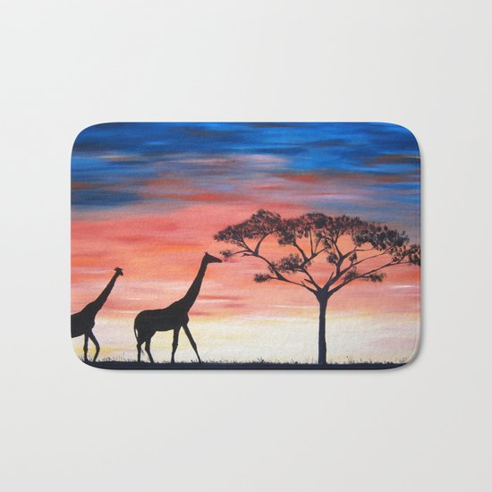 Africa Series - Seeking Shelter Before the Storm Bath Mat