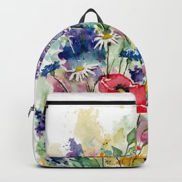 Spring Flowers Watercolour Backpack