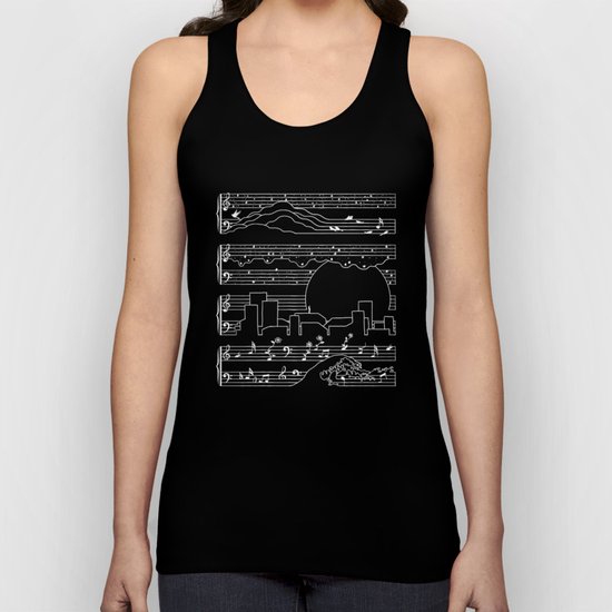 Moonlight Sonata Red Unisex Tank Top
