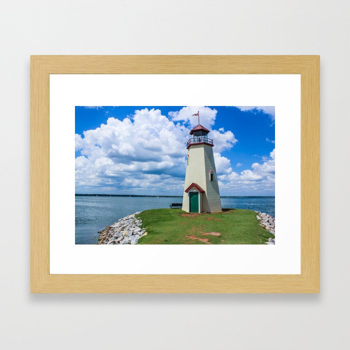 The Lake Hefner Lighthouse, Oklahoma City Framed Art Print