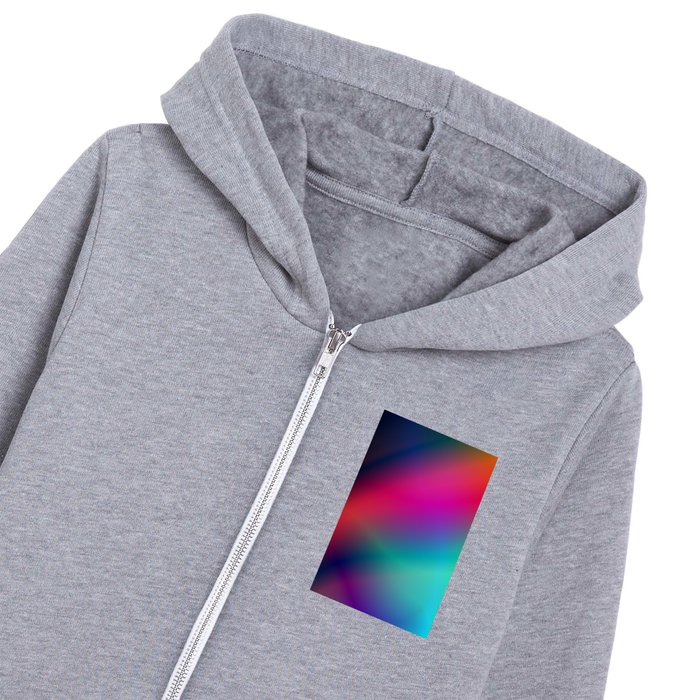 Rainbow Watercolor Kids Zip Hoodie